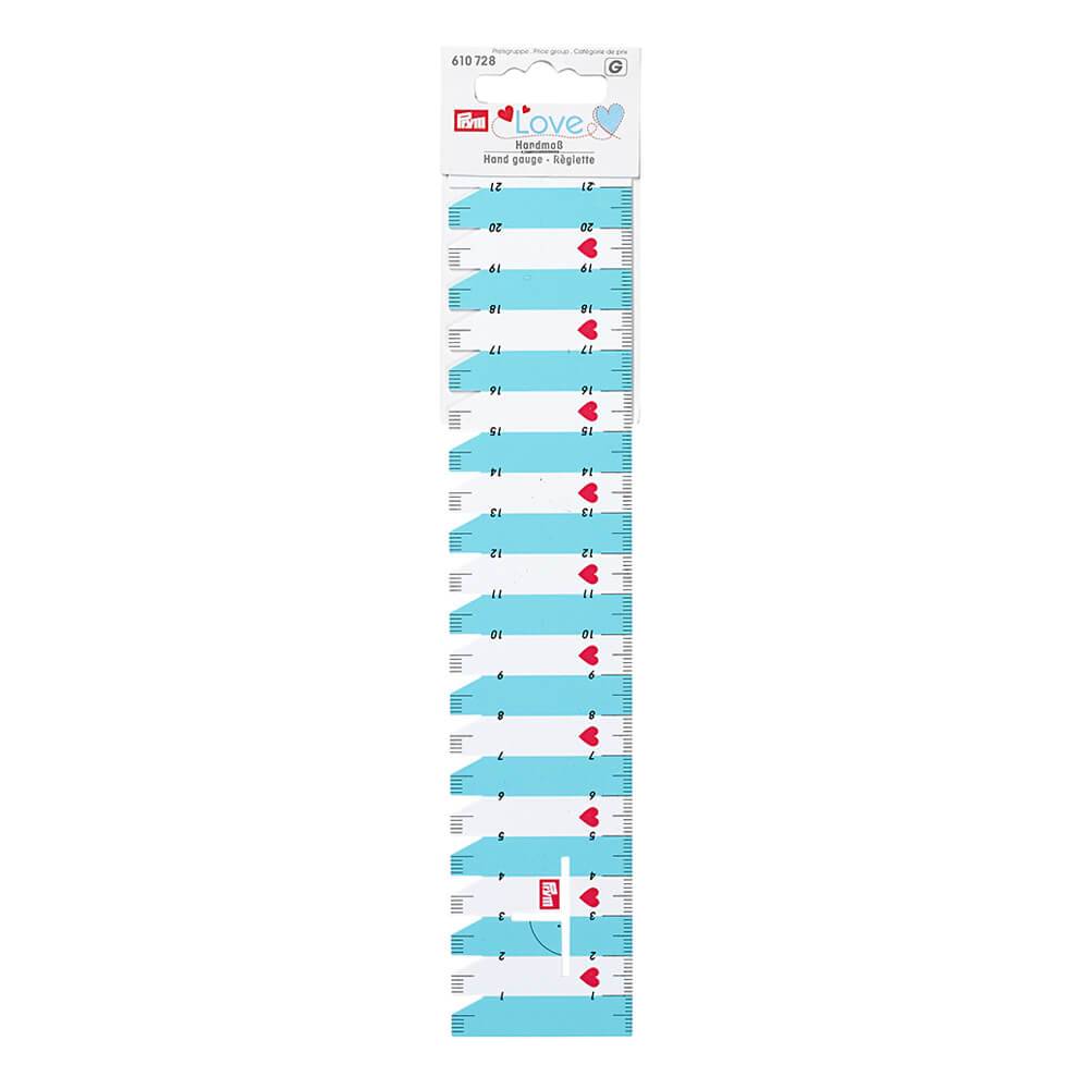 Prym Love Handmaß 610728 – mint, 21 cm Skala, 1 Stück; 1 Handmaß
