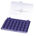 Prym Spulendose 611980 – für 32 Spulen, leer, 16 × 13 × 3 cm; 1 leere Spulendose; ohne Spulen und Garn